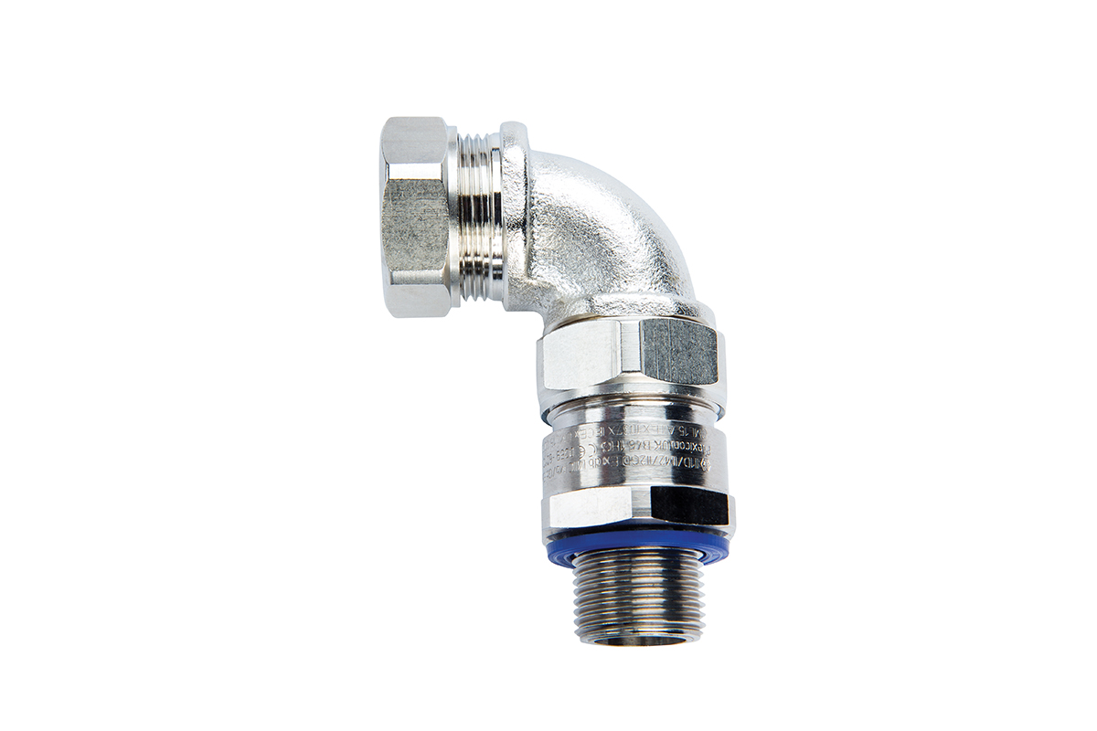 Flexicon Conduit Nickel, Conduit Fitting, 20 mm Nominal Size, M20, Brass, Silver IP67, IP68, IP66 rating