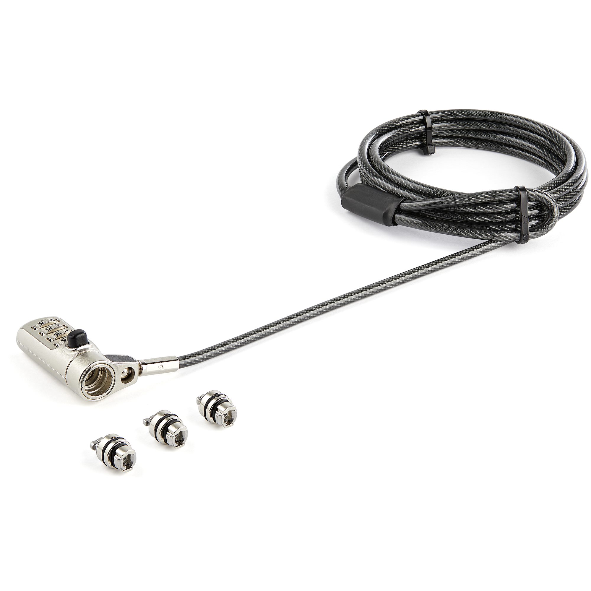 StarTech.com Laptop Lock Cable Lock Combination Lock for use with Noble Wedge®, Nano, K-Slot devices