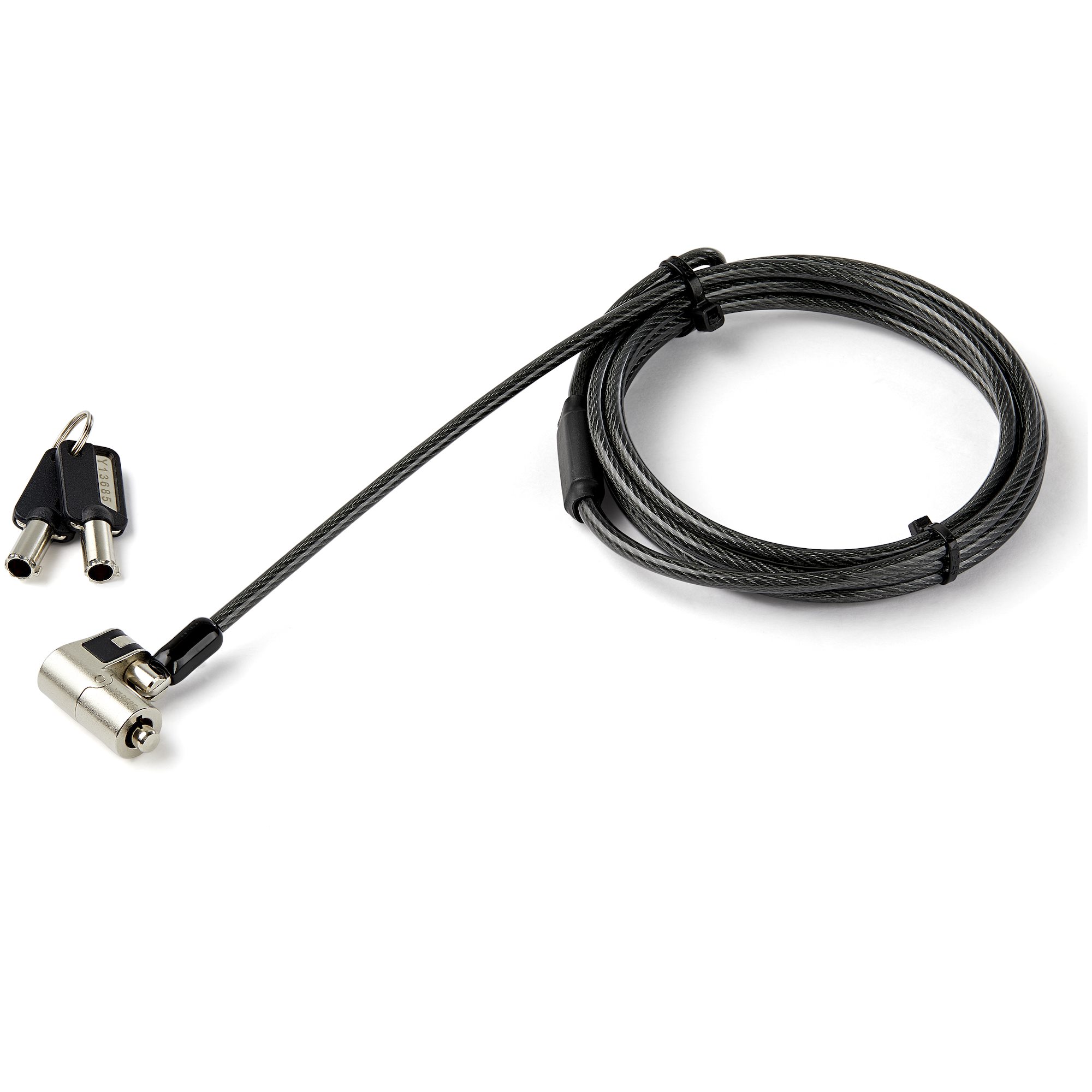 StarTech.com Laptop Lock Cable Lock 2m Laptop Cable Lock for use with Noble Wedge®, Nano, K-Slot devices
