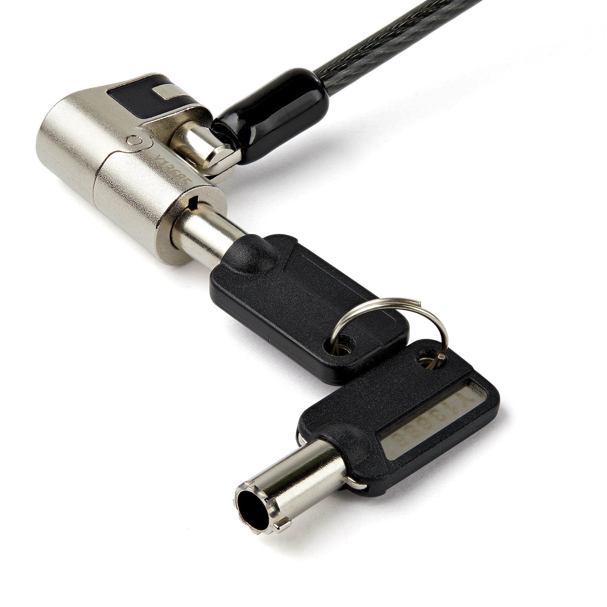 ltulockkey StarTech.com Laptop Lock Cable Lock 2m Laptop Cable Lock for use with Noble Wedge®, Nano, K-Slot devices