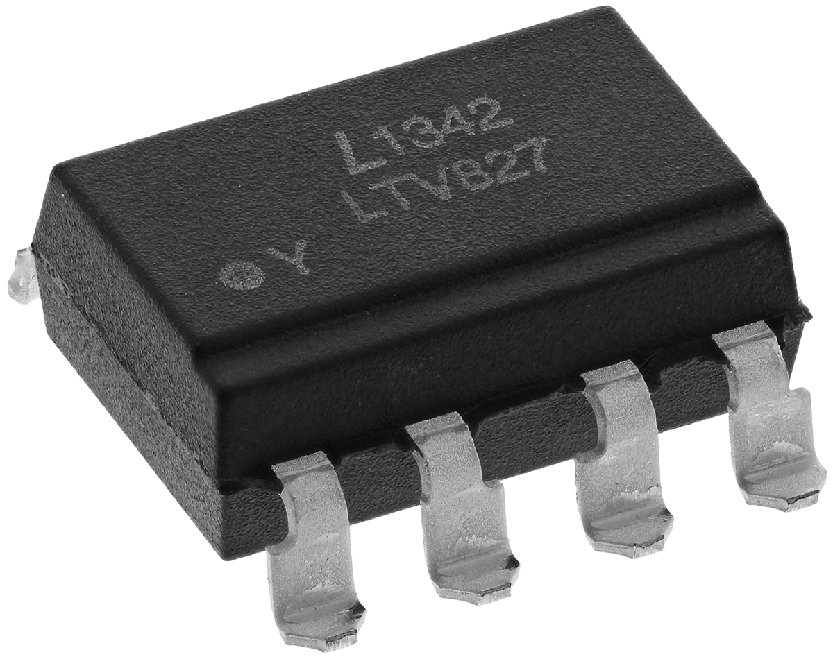 Lite-On LTV-827S-TA1 DC Input 2-Channel Optocoupler, Surface Mount, 8-Pin PDIP