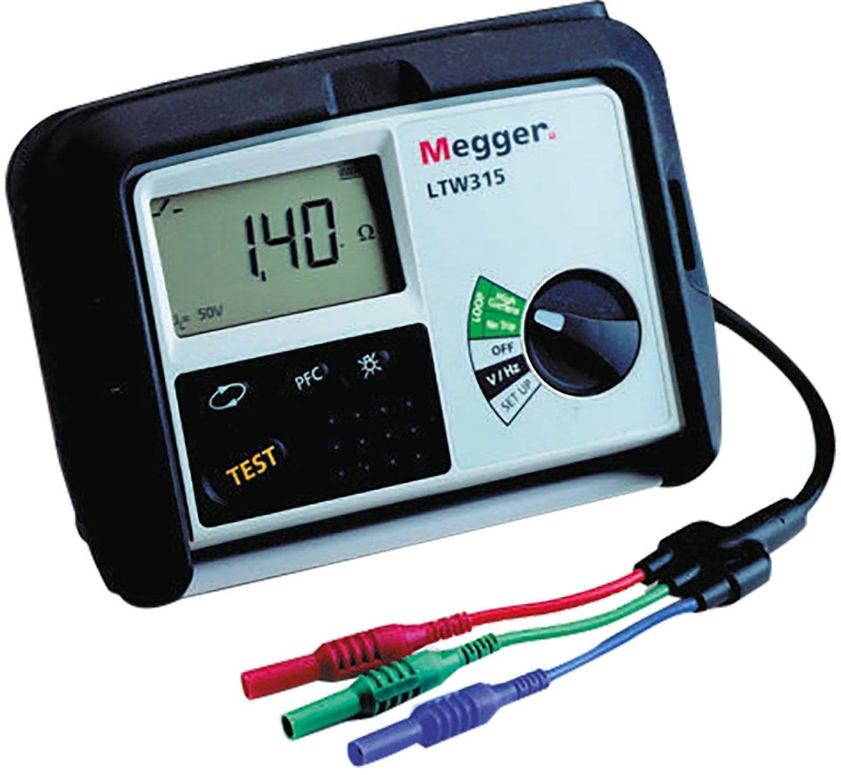 Megger LTW315-EU-BS Loop Impendence Tester, Loop Impedance Test Type 2 Wire, 3 Wire 440V, RCD Test Type AC, RCD Test