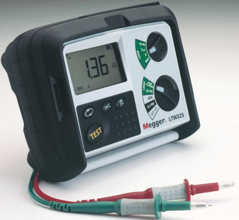 Megger LTW325-EU-BS Loop Impendence & RCD Combined Tester, Loop Impedance Test Type 2 Wire 440V, RCD Test Type AC, RCD