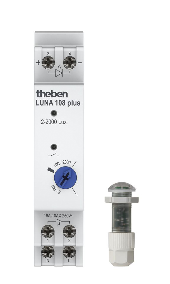 Theben Timer Light Switch LUNA 108 plus EL, 1-Channel 230 V ac
