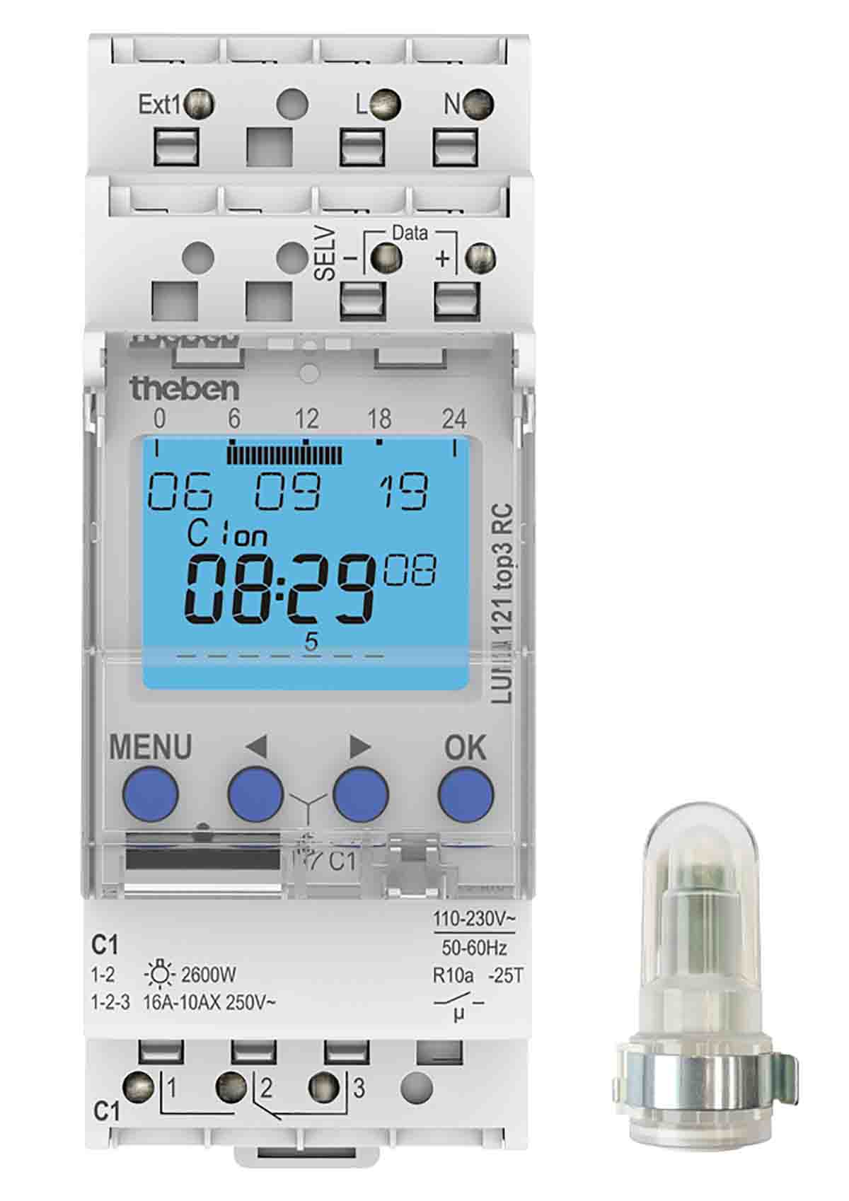Theben Twilight Switch LUNA 121, 1-Channel 230 V ac