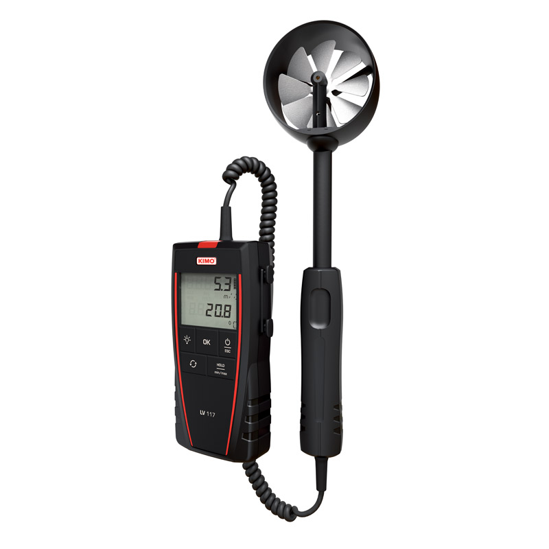 KIMO Rotary Vane Anemometer, Measures Air Flow, Air Velocity, 35 m/s