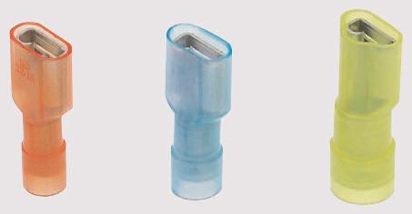 JST LVDDF Yellow Insulated Female Spade Connector, Crimp, 6.35 x 0.8 mm Tab Size 12 AWG to 10 AWG