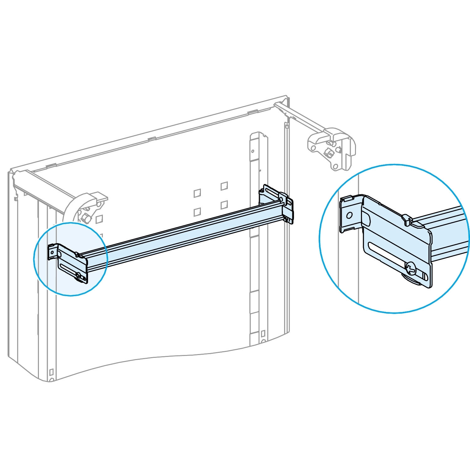lvs03002 Schneider Electric Metal DIN Rail DIN Rail, 58 mm x 467mm x 58 mm