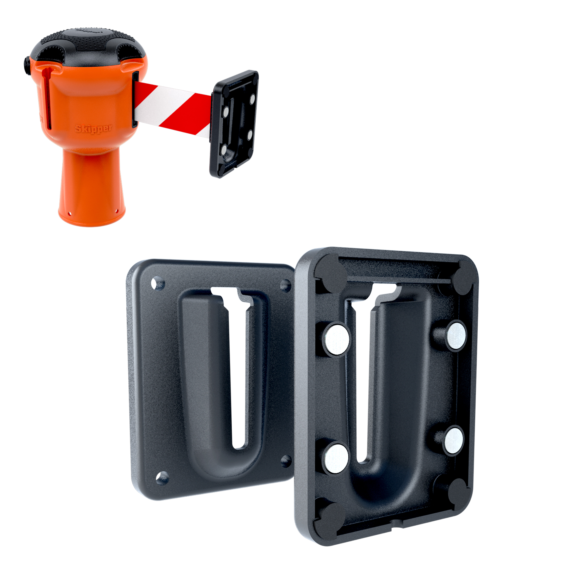mreceiver01 Skipper Black Safety Barrier, 80 mm