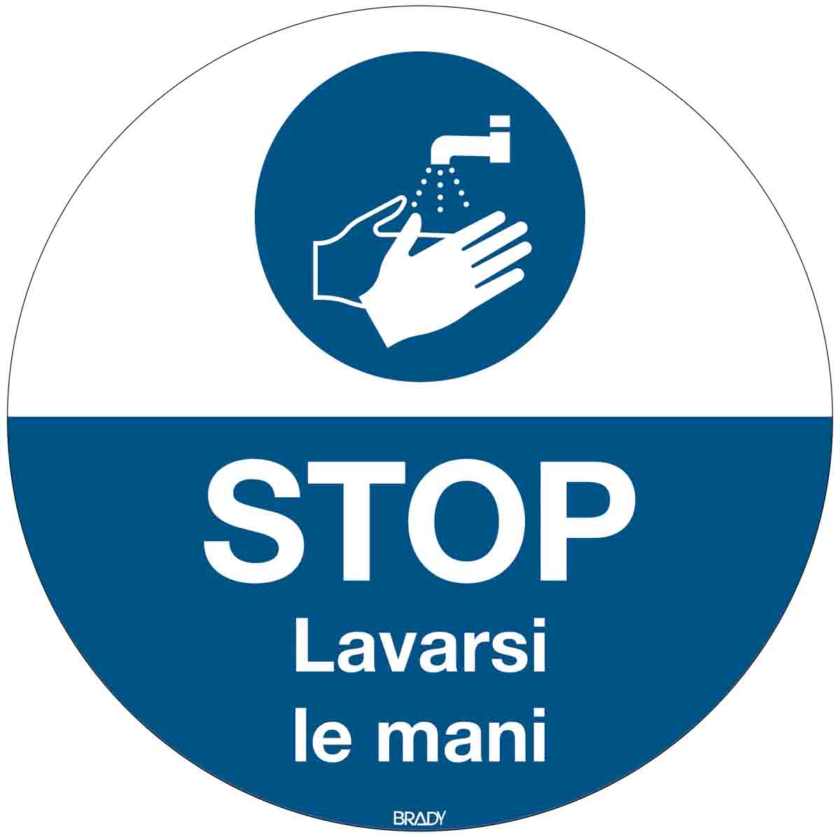 Brady Safety Poster, Polyester, Italian 350 mm 350 mm
