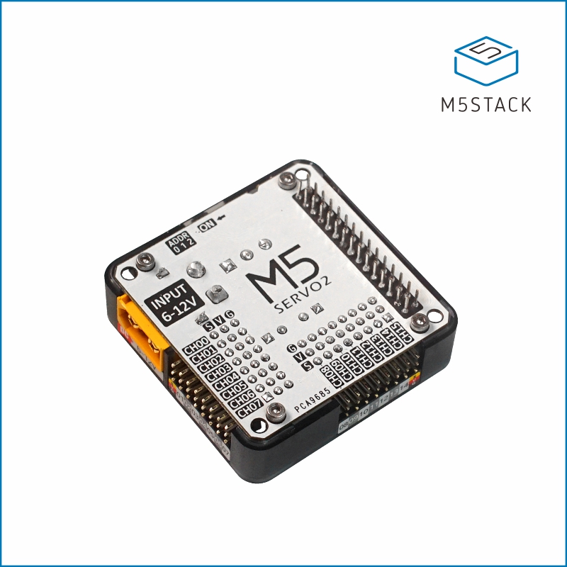 M5Stack SERVO2 Module 16 Channels - 13.2 Motor Driver for PCS9685, SY8368AQQC for M5StickC, M5 Core, M5StickV