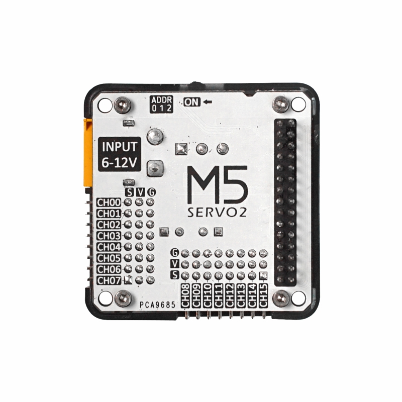 m014-b M5Stack SERVO2 Module 16 Channels - 13.2 Motor Driver for PCS9685, SY8368AQQC for M5StickC, M5 Core, M5StickV