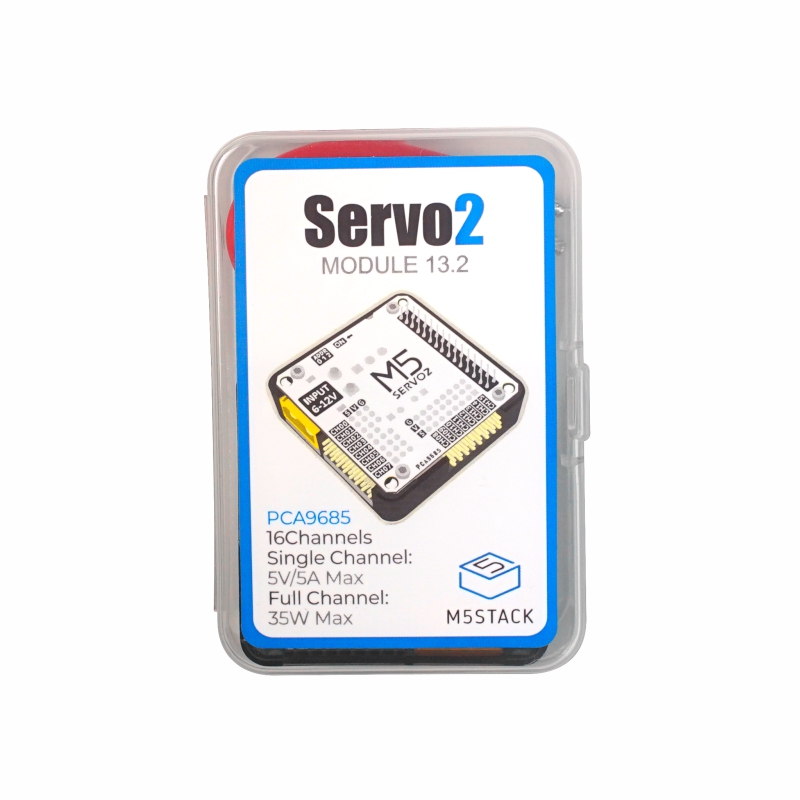m014-b M5Stack SERVO2 Module 16 Channels - 13.2 Motor Driver for PCS9685, SY8368AQQC for M5StickC, M5 Core, M5StickV