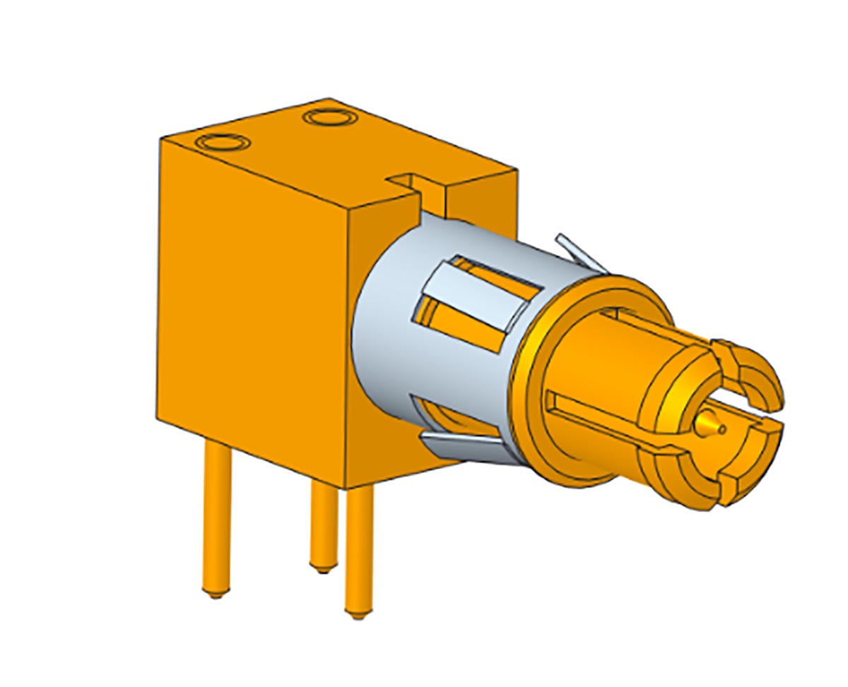 Amphenol Socapex, M032 Series, Male Solder D-Sub Connector Coaxial Contact, Gold Pin