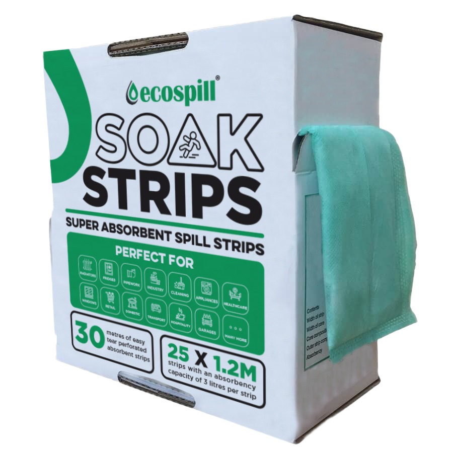 Ecospill Ltd Spill Kit Soak Strip Absorbent for Cleaning, Plumbing Use, 75 L Capacity, 1 Each per Pack