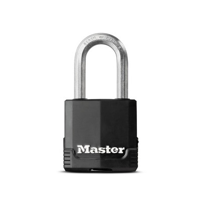 Master Lock Key Steel Padlock Weatherproof, 8 mm Shackle, 49 mm Body