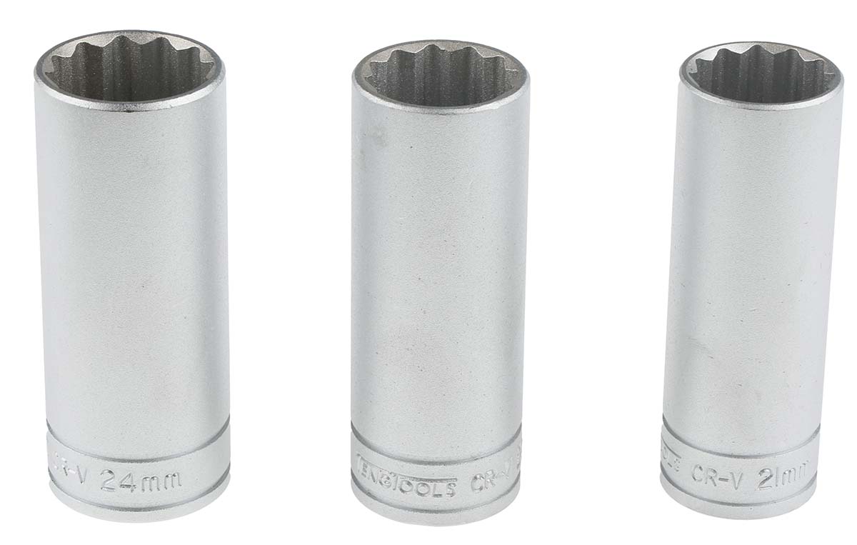 m1207 Teng Tools 8-Piece 1/2 in Bi-Hexagonal Socket Set