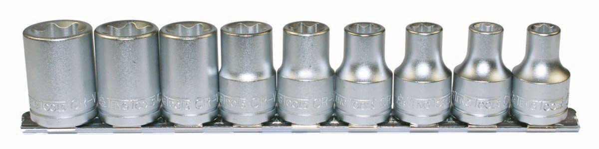 Teng Tools 9-Piece 1/2 in TX-E Socket Set