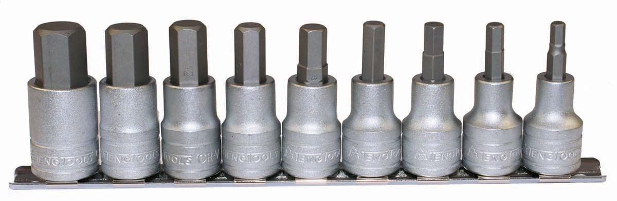 Teng Tools 9-Piece 1/2 in Hexagon Socket Set