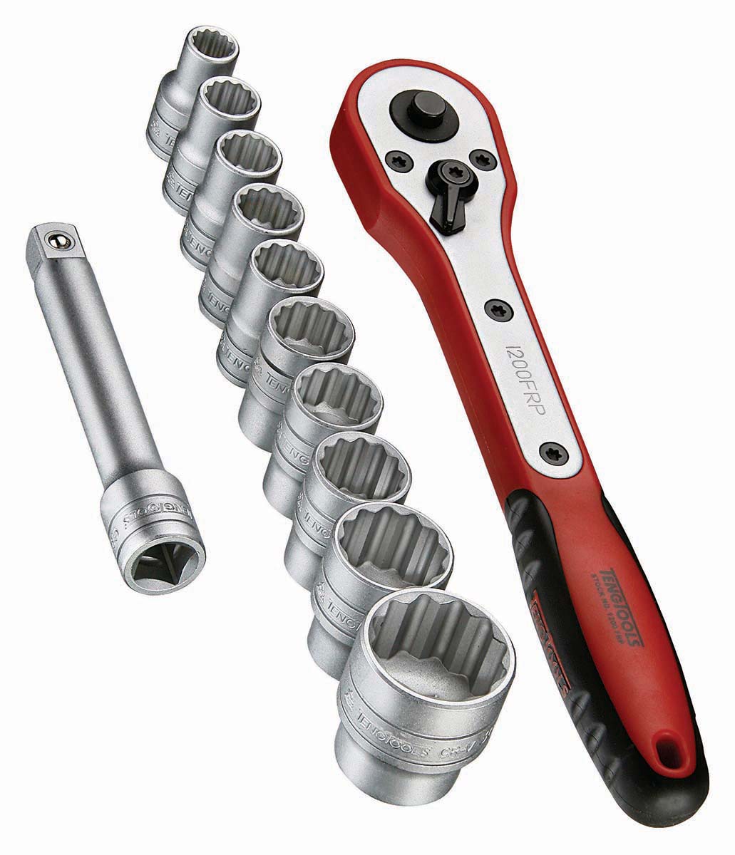 Teng Tools 12-Piece 1/2 in Bi-Hexagonal Socket Set