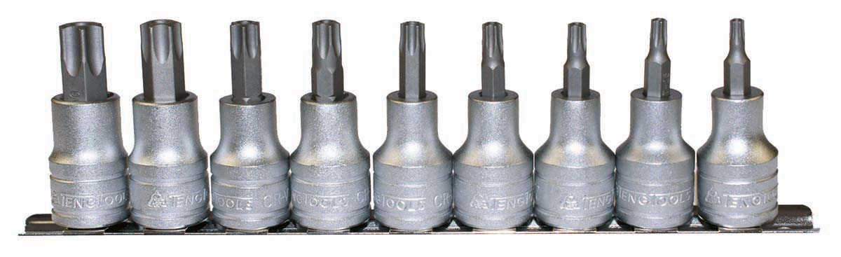 Teng Tools 9-Piece 1/2 in Bit Socket Set