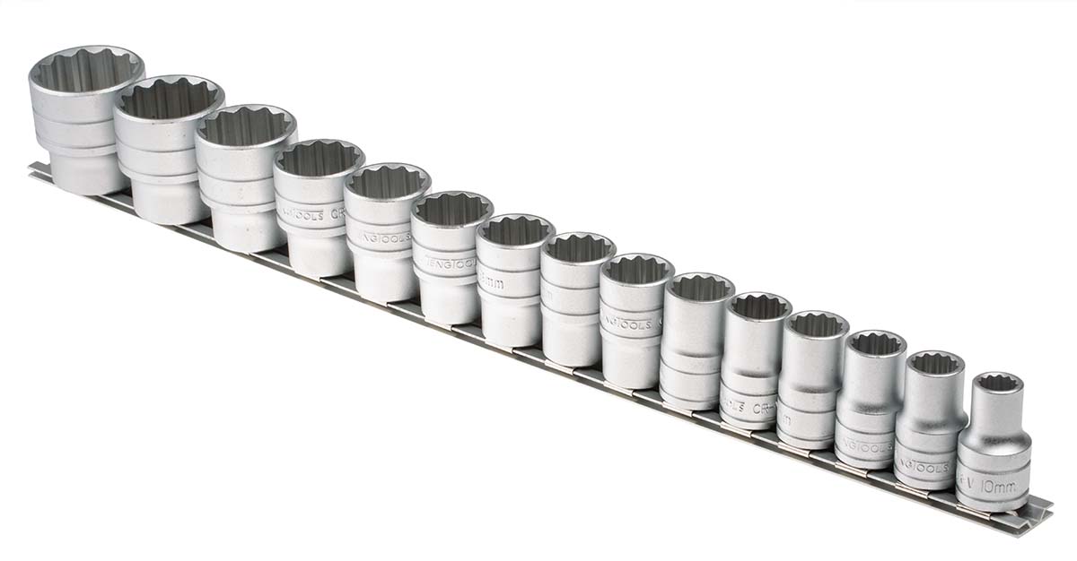 Teng Tools 15-Piece 1/2 in Bi-Hexagonal Socket Set