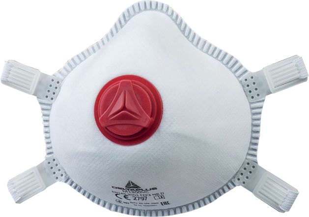 M1300VC_ Delta Plus White Synthetic Fibre Disposable Face Mask 4 Ply, for General Purpose Adjustable