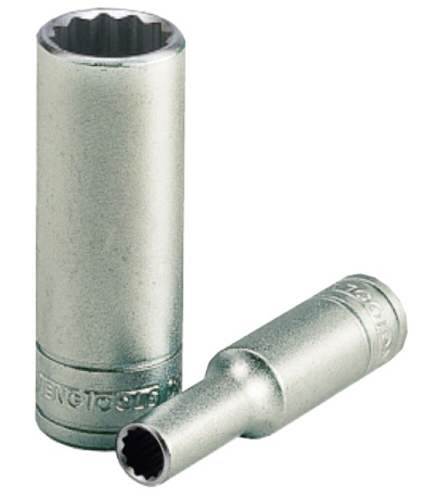 Teng Tools 1/4 in Drive 12 mm 12 Point, 49.5mm Overall Length