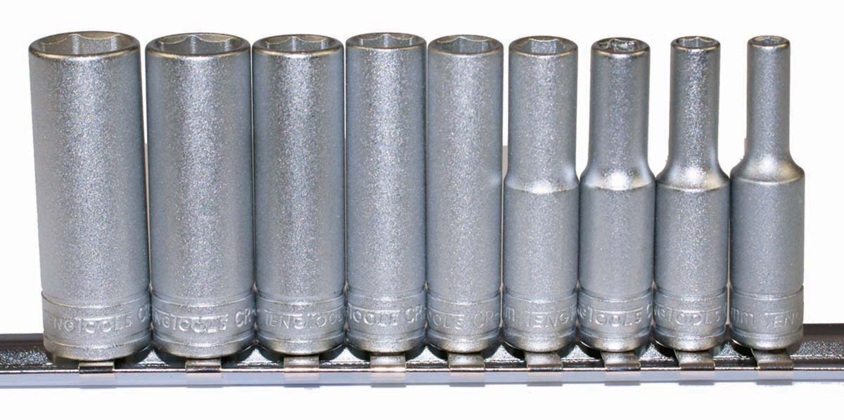 Teng Tools 9-Piece 1/4 in 6 Point Socket Set