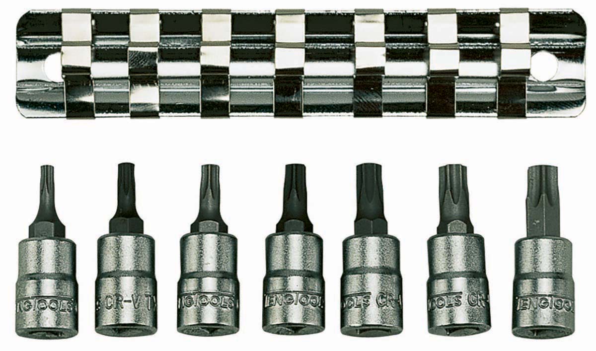 Teng Tools 7-Piece 1/4 in Bit Socket Set