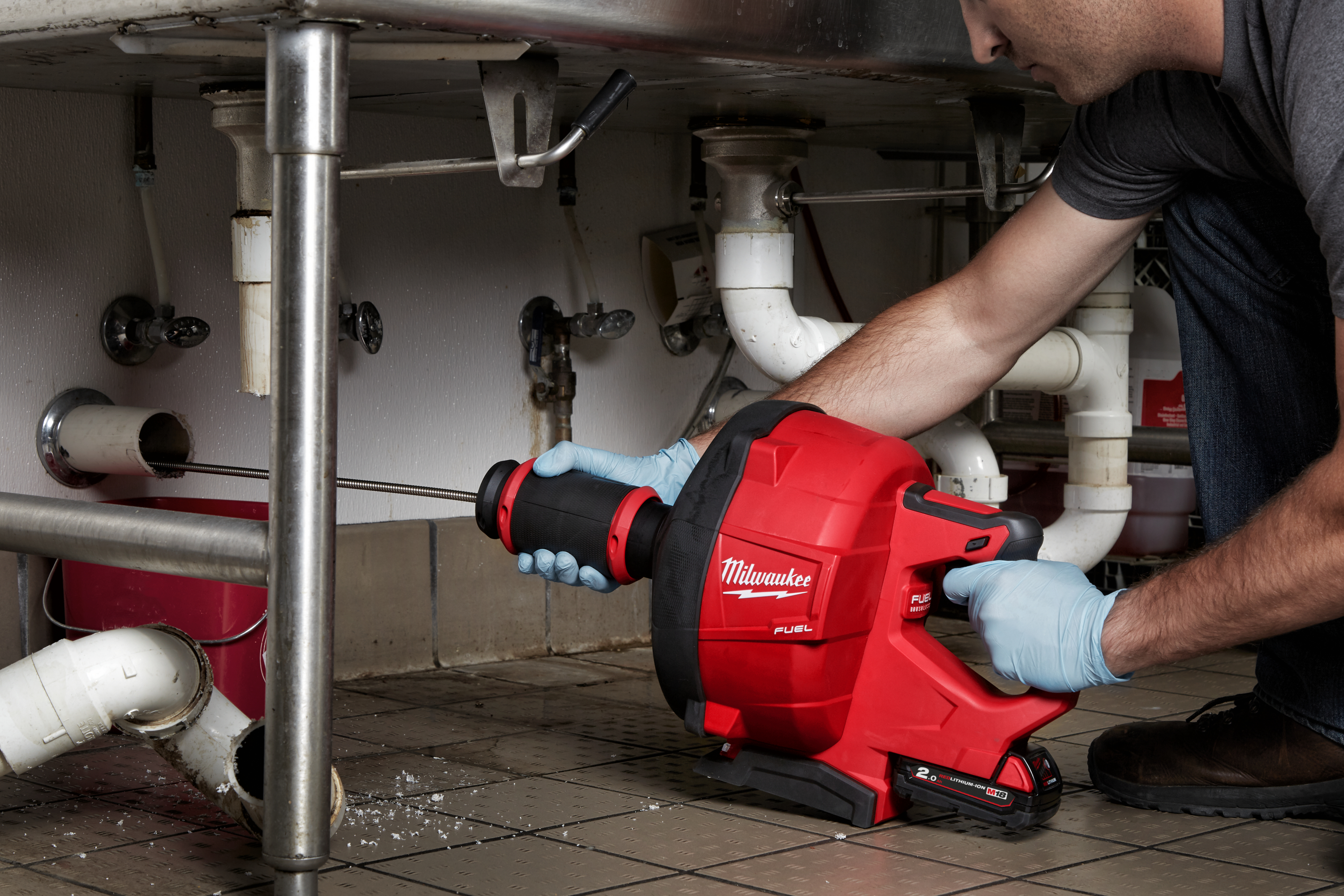 m18fdcpf8-0c Milwaukee M18FDCPF8-0C Corded M18 FUEL Cordless Drain Cleaner