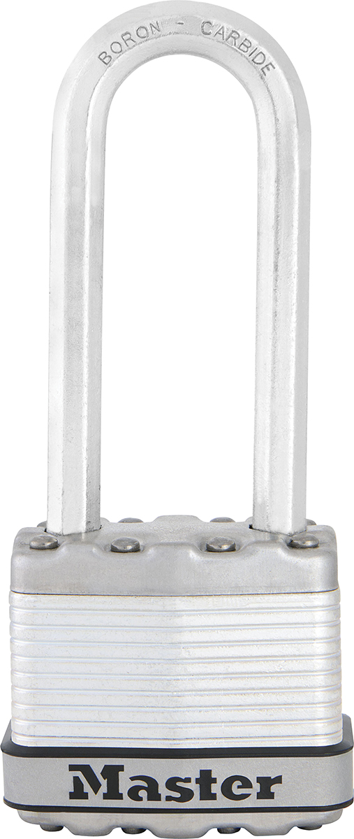 Master Lock Key Boron Carbide (Shackle), Stainless Steel, Zinc (Outer), Laminated Steel Padlock Weatherproof, 8 mm