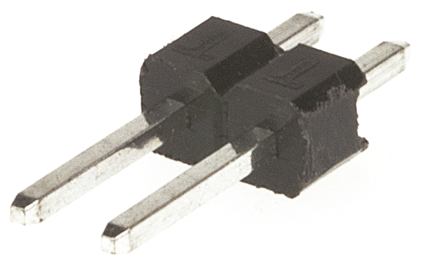 HARWIN M20 Series Straight Through Hole Pin Header, 2 Contact(s), 2.54 mm Pitch, 1 Row, Unshrouded