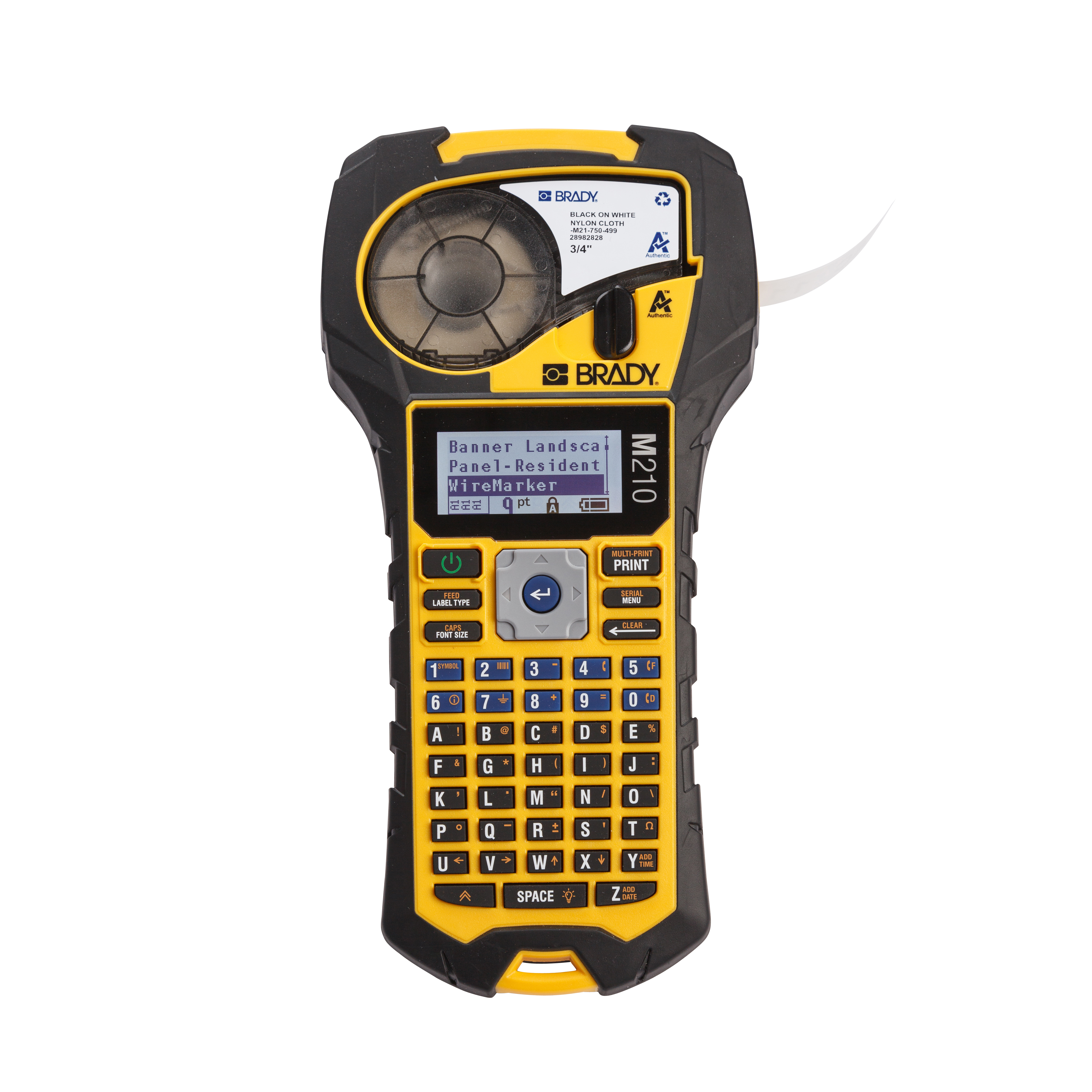 m210-data-kit-eu Brady M210 Handheld Label Printer Kit, 19.05 mm Max Label Width, EU