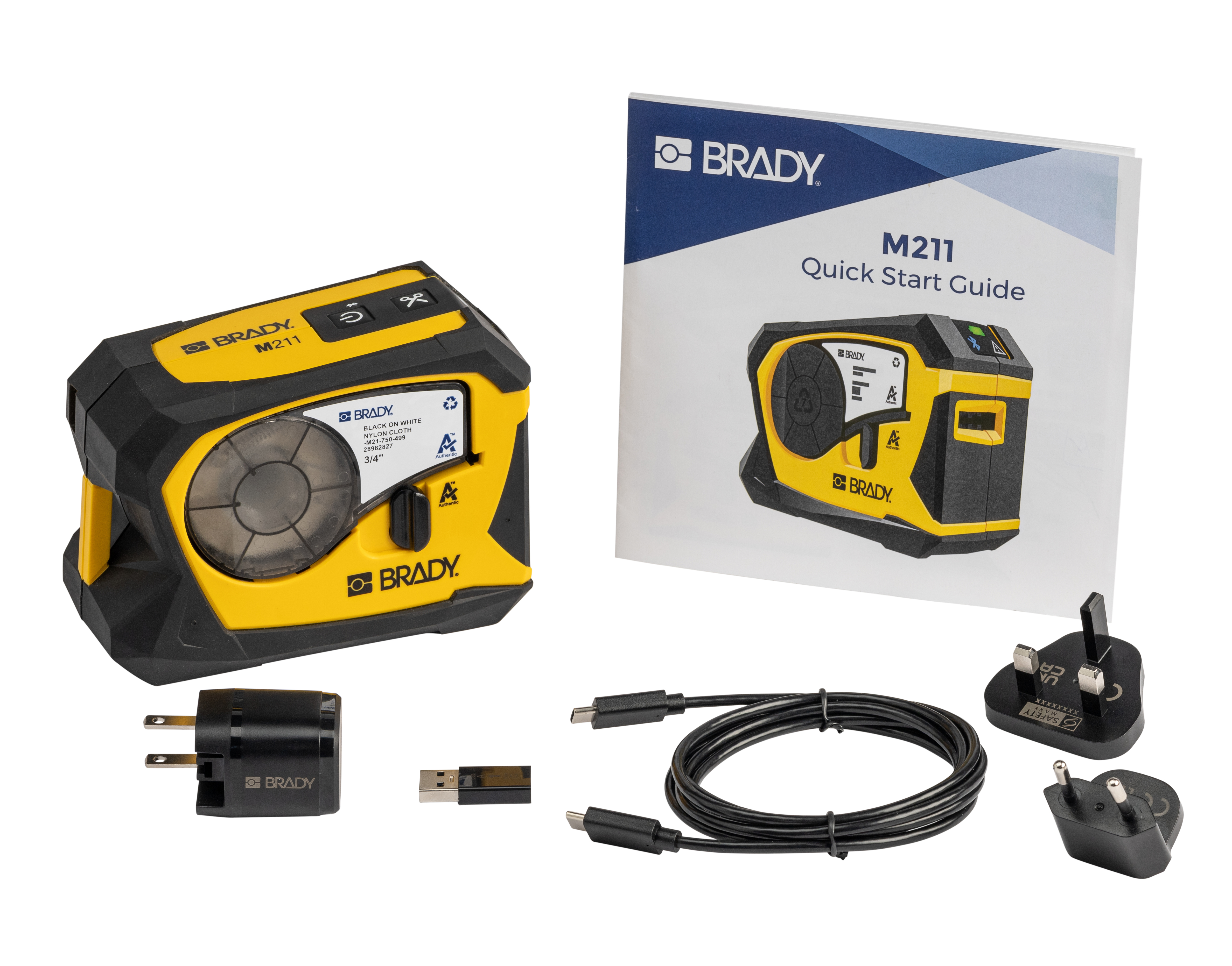Brady M211 Handheld Label Printer, 19.05 mm Max Label Width, US, Type G, EU