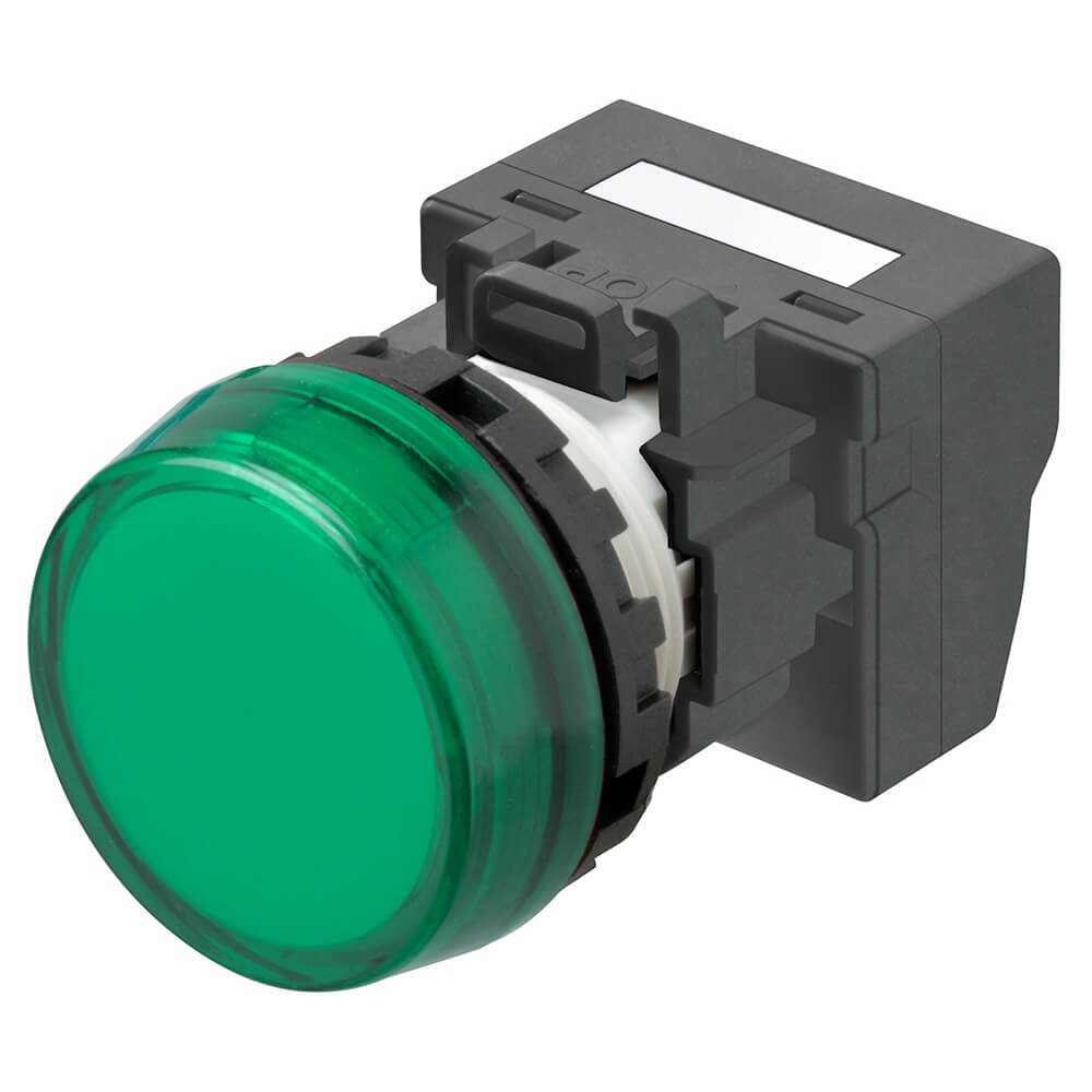 Omron, M22N White LED Indicator Pilot Light, 22.3 mm Cutout, IP66, 240V