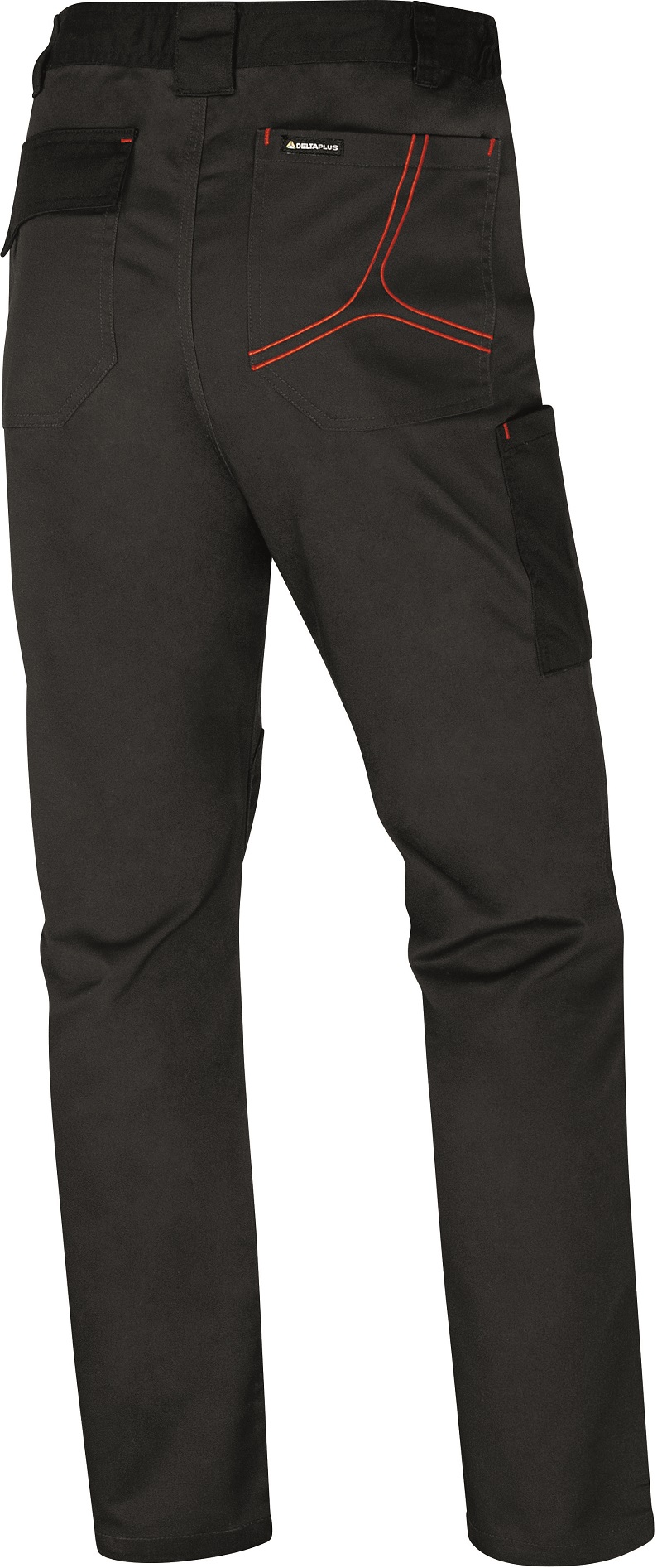 m2pa3strgrpt Delta Plus MACH 2 Unisex Work Trouser Red, Grey 26 to 29 in Waist 78cm Leg