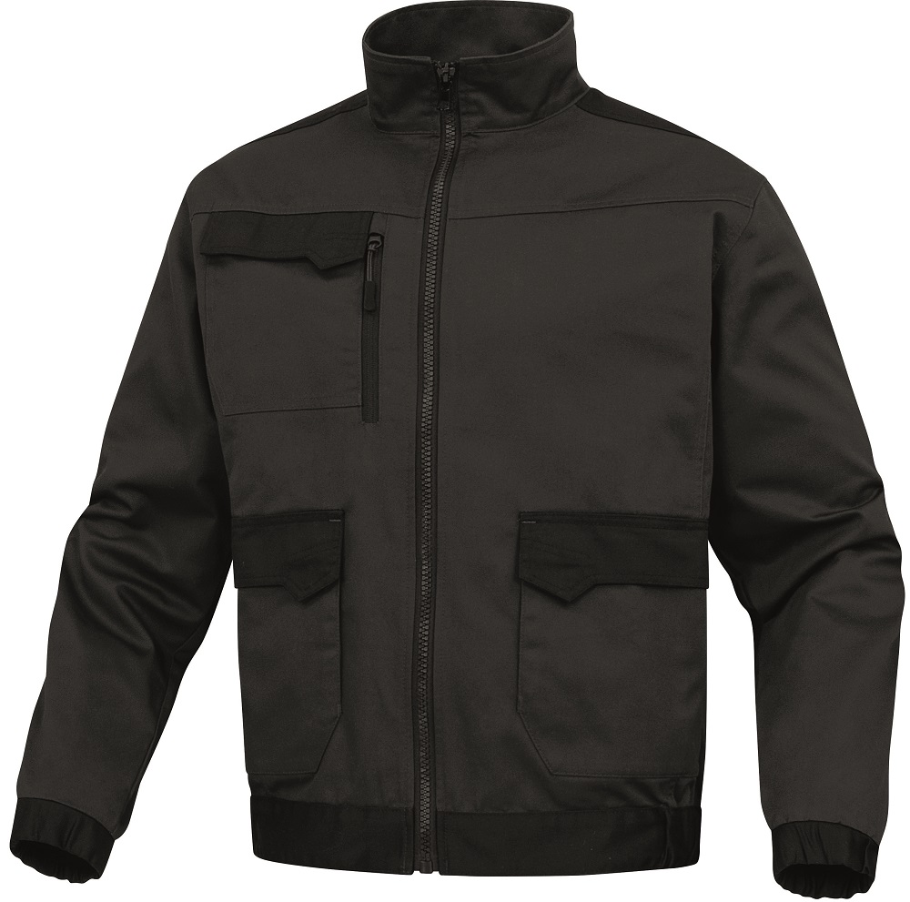 Delta Plus M2VE3 1 Black, Green, White, Yellow Work Jacket Zipper, M 1 EA