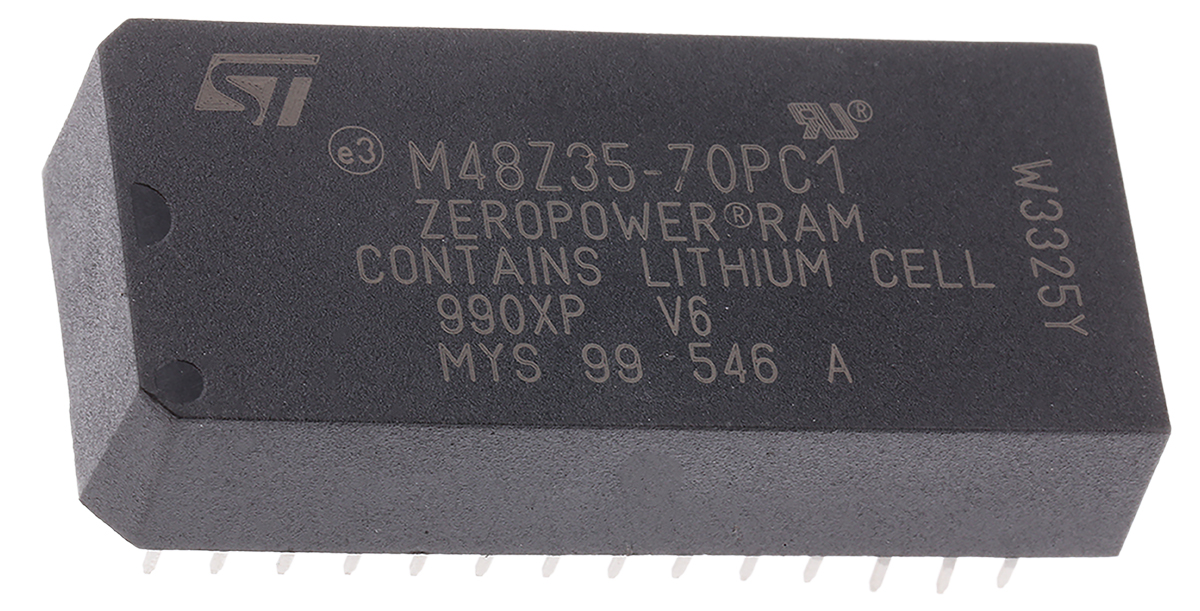 STMicroelectronics 256 kB 5 ns NVRAM 28-Pin PCDIP, M48Z35-70PC1