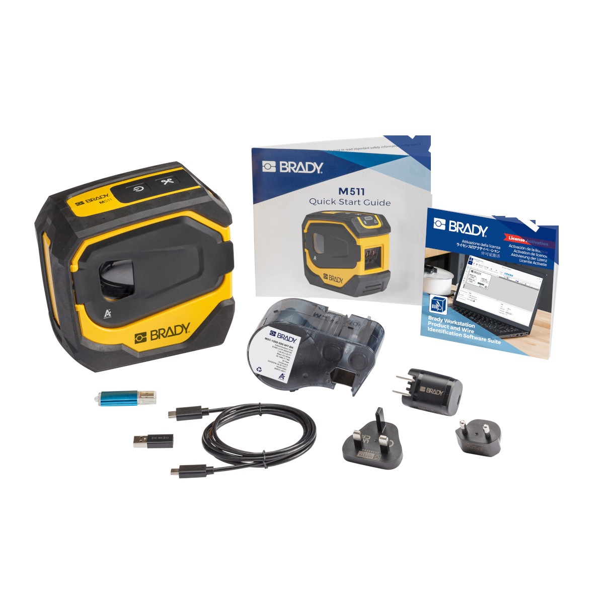 Brady M511-EU-UK-BWS Handheld Label Printer, 38.10 mm Max Label Width, EU, UK, US