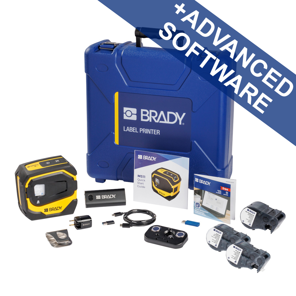Brady 176494 Handheld Label Printer Kit, 38.1 mm Max Label Width, EU, UK