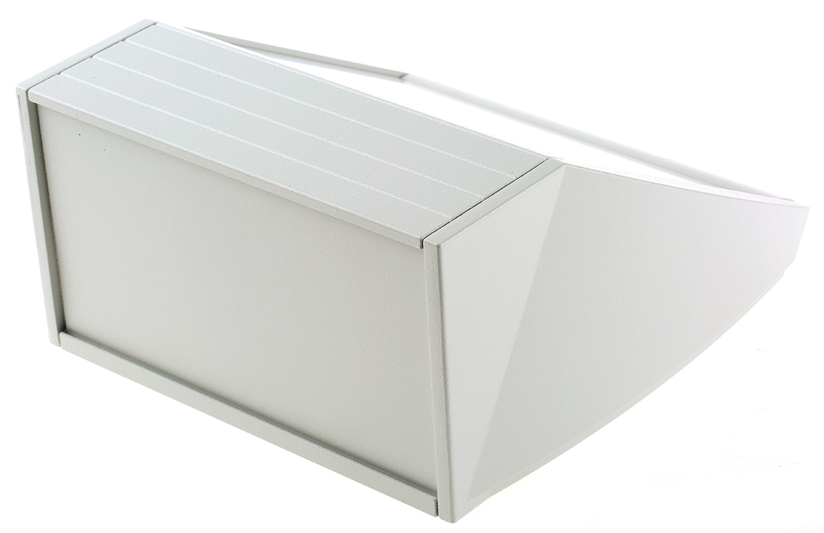 m5320105rs METCASE Unidesk Series Black RAL 9005, RAL 7035 Aluminium Enclosure Desktop Enclosure Sloped Front, 200 mm 102 mm, 400