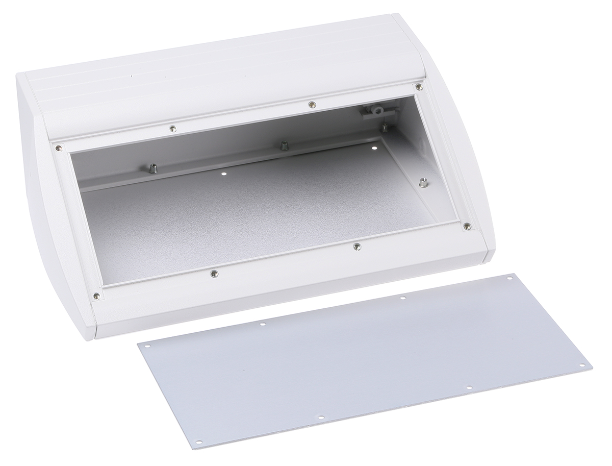 m5330105rs METCASE Unidesk Series Black, Grey Aluminium Enclosure Desktop Enclosure Sloped Front 102 mm, 7.84 in
