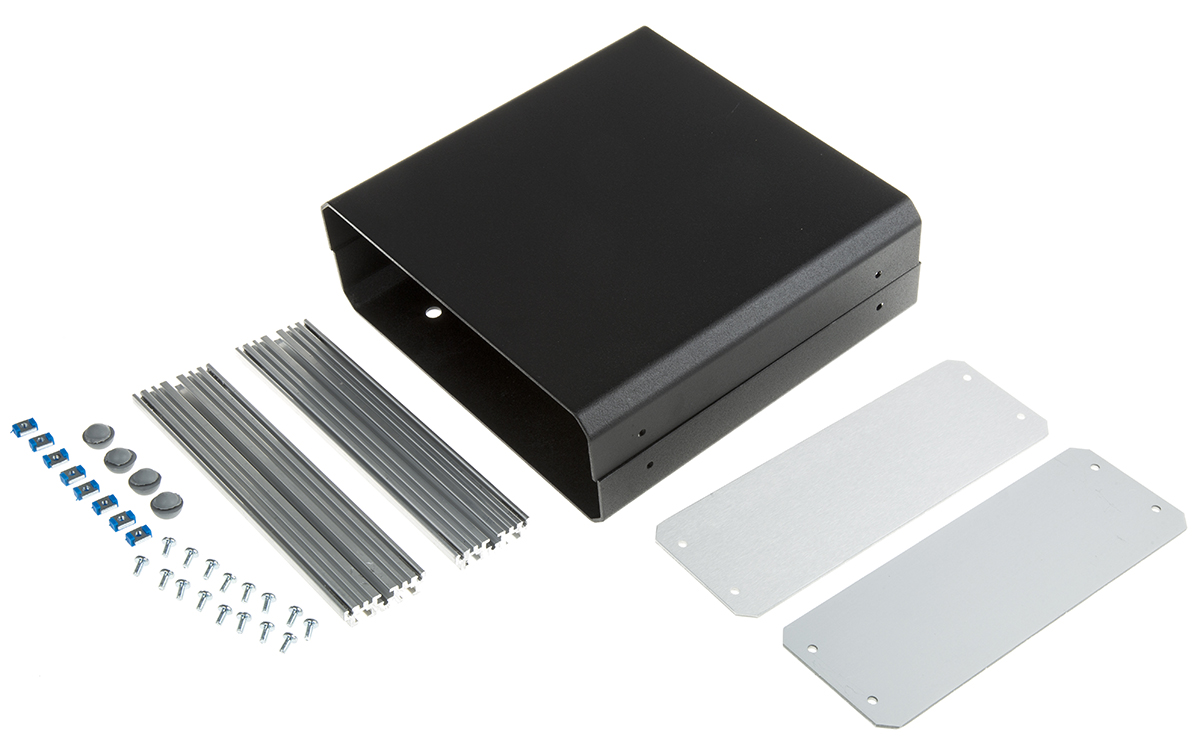 METCASE Unicase Black Aluminium Instrument Case 65 mm, 185 mm, 180 mm