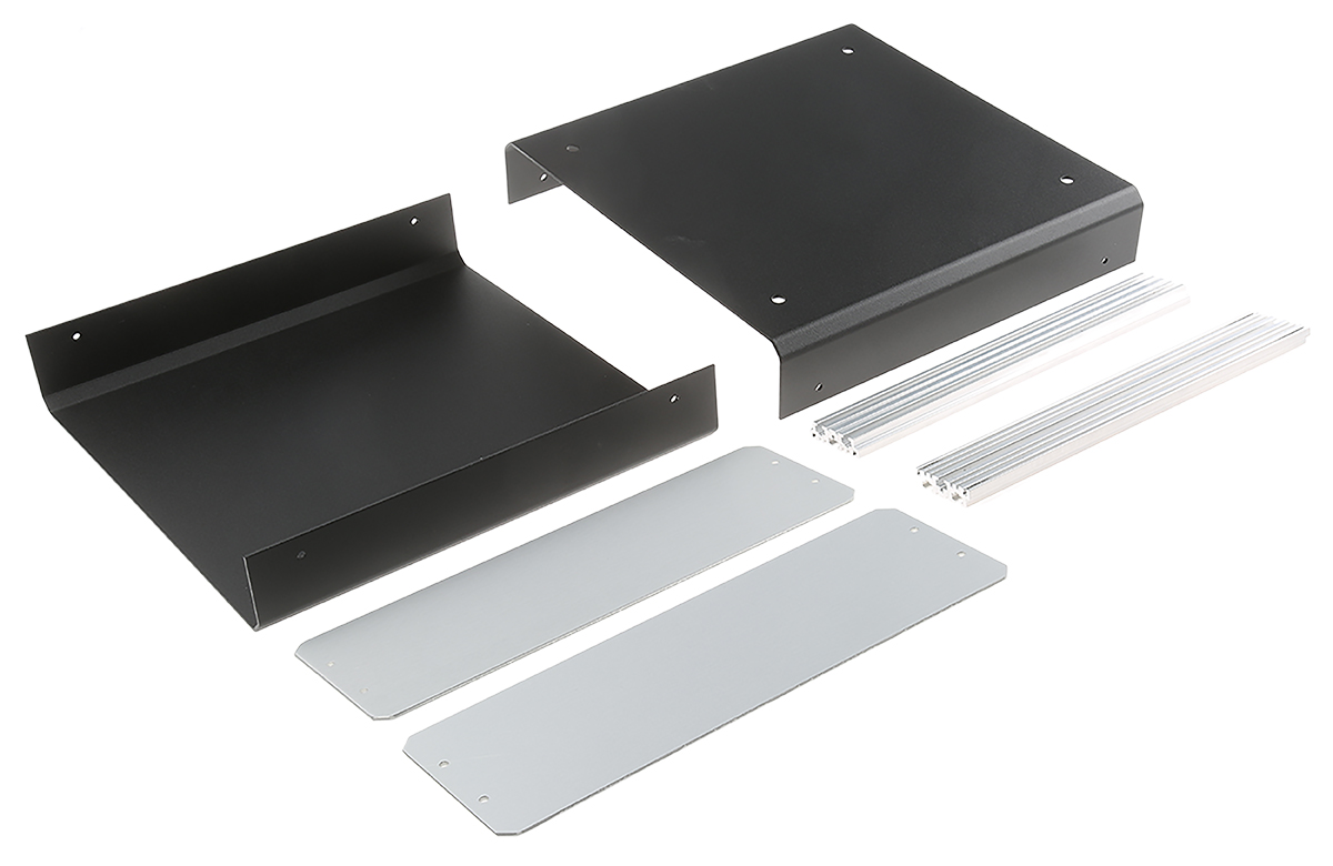 METCASE Unicase Black Aluminium Instrument Case 90 mm, 260 mm, 250 mm