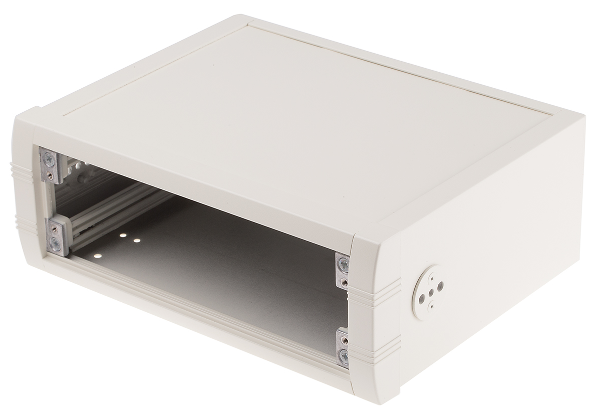 METCASE Mettec Series White Aluminium Desktop Enclosure, 230 mm 85 mm, 180 mm