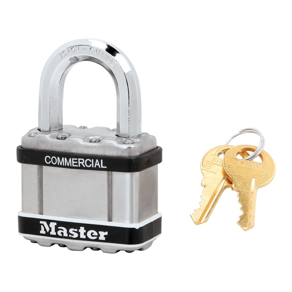 Master Lock Padlock Steel Padlock Weatherproof, 10 mm Shackle, 51 mm Body