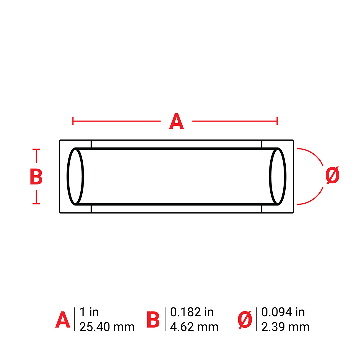m6-094-1-342-wt Brady Label Printer Ribbon Sleeve for use with 0.094 Dia Cable Printers
