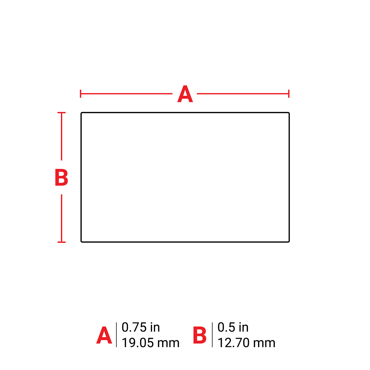 m6-11-498 Brady White Label, 19.05 mm Width, 500 Per Pack Qty, 12.7 mm