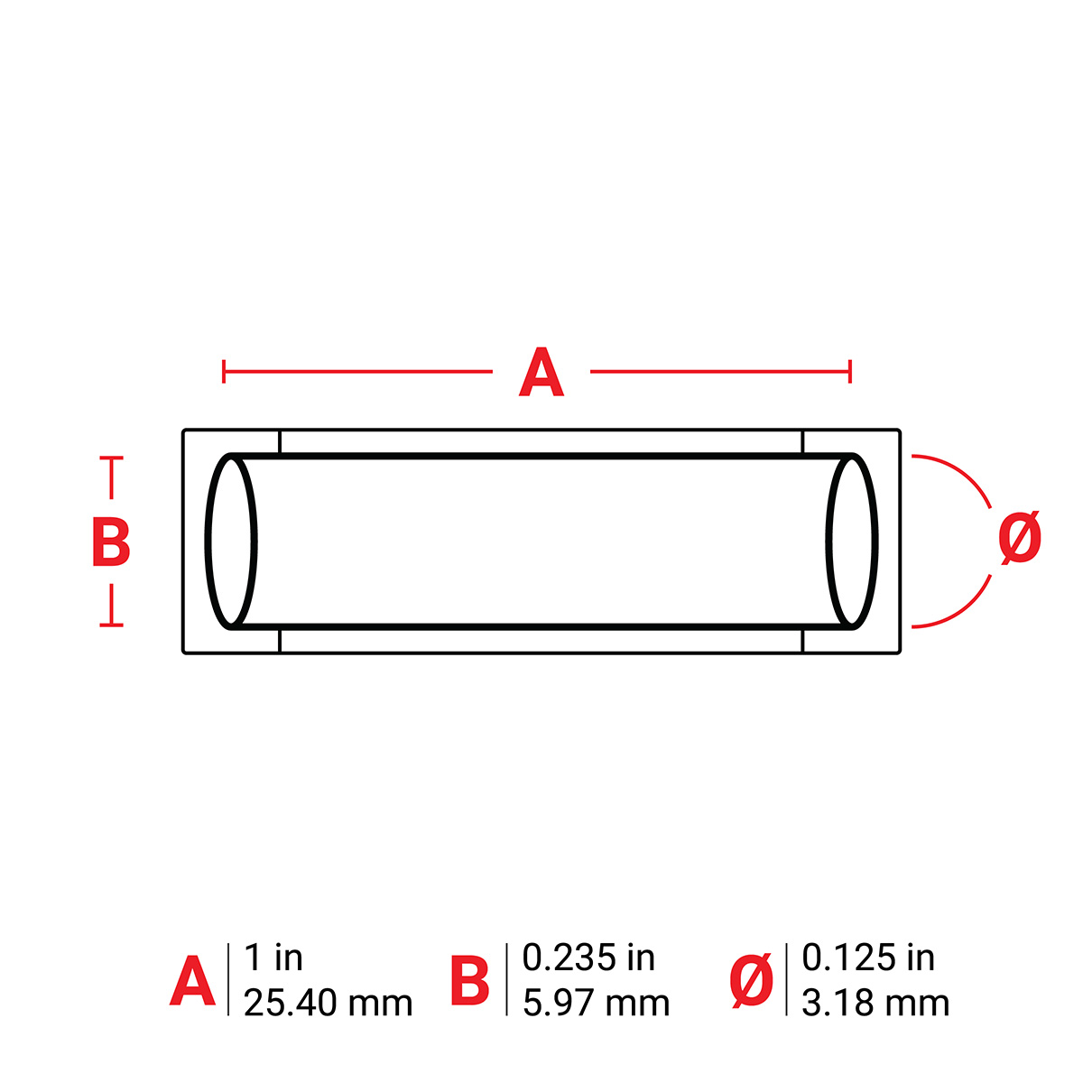 m6-125-1-342-wt Brady Label Printer Ribbon Sleeve for use with 0.125 Dia Cable Printers